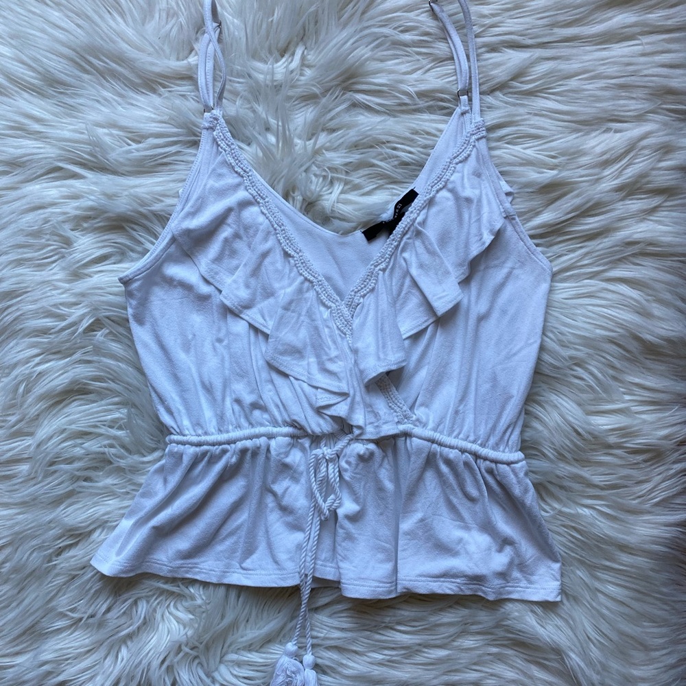 F21 surplice tie front tank